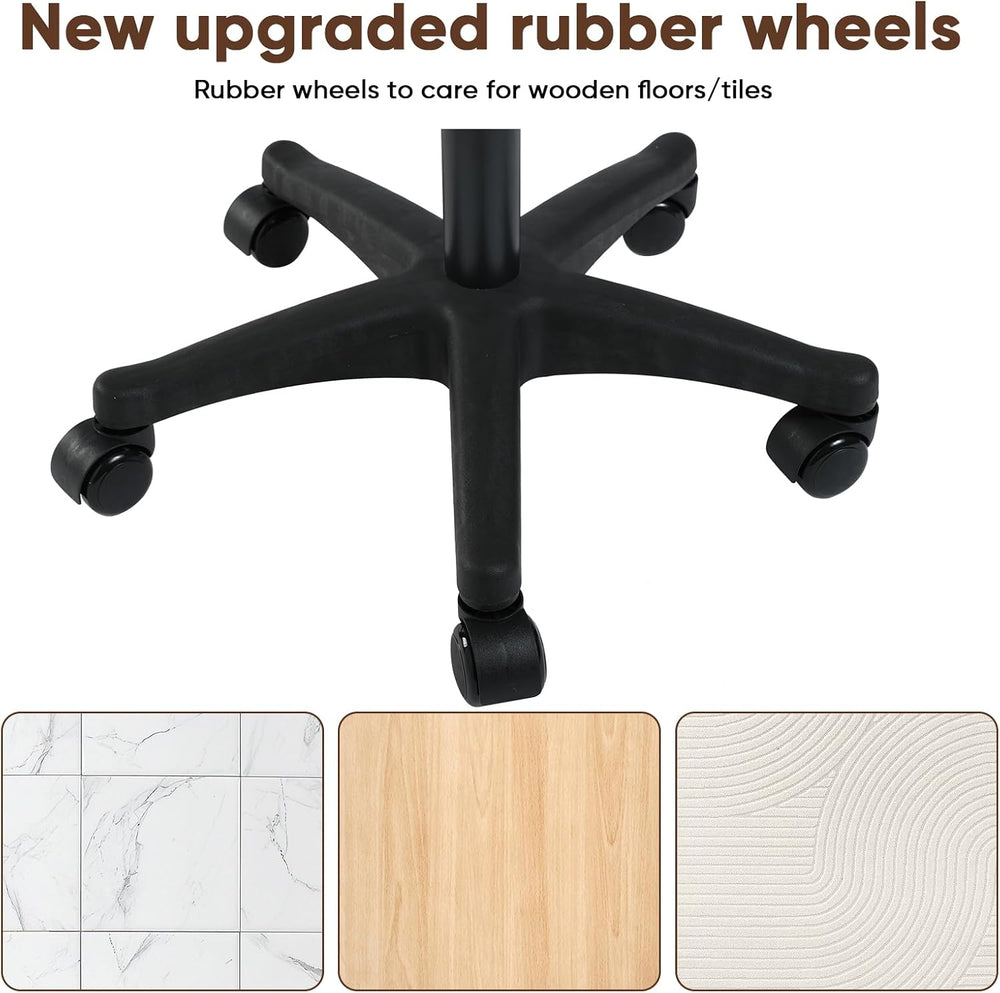 Ergonomic Adjustable Under Desk Footrest,Ottoman with Wheels