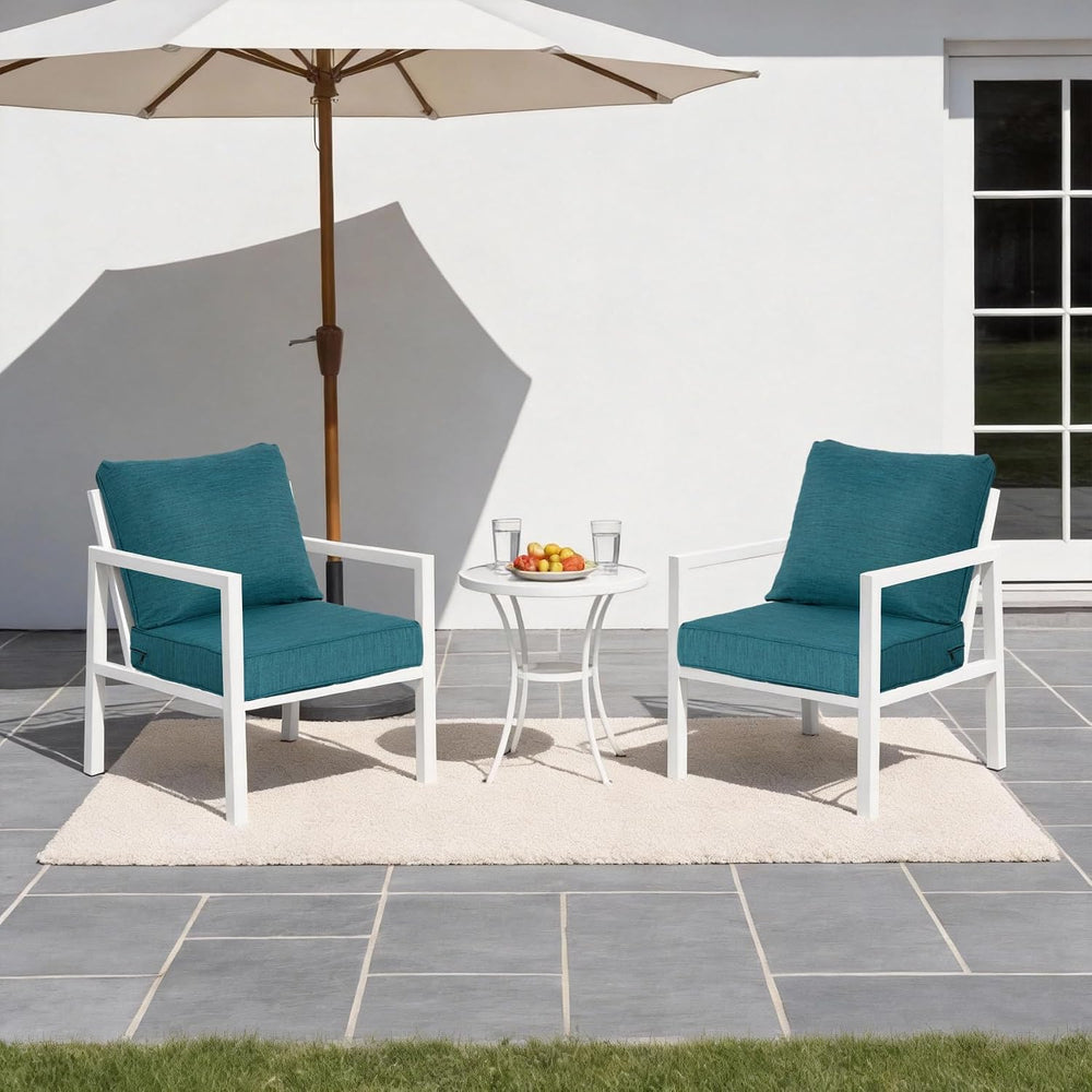 24x27.5 Inch Outdoor Deep Seat Cushions Set of 2,Thick High-Density Foam, Wat...