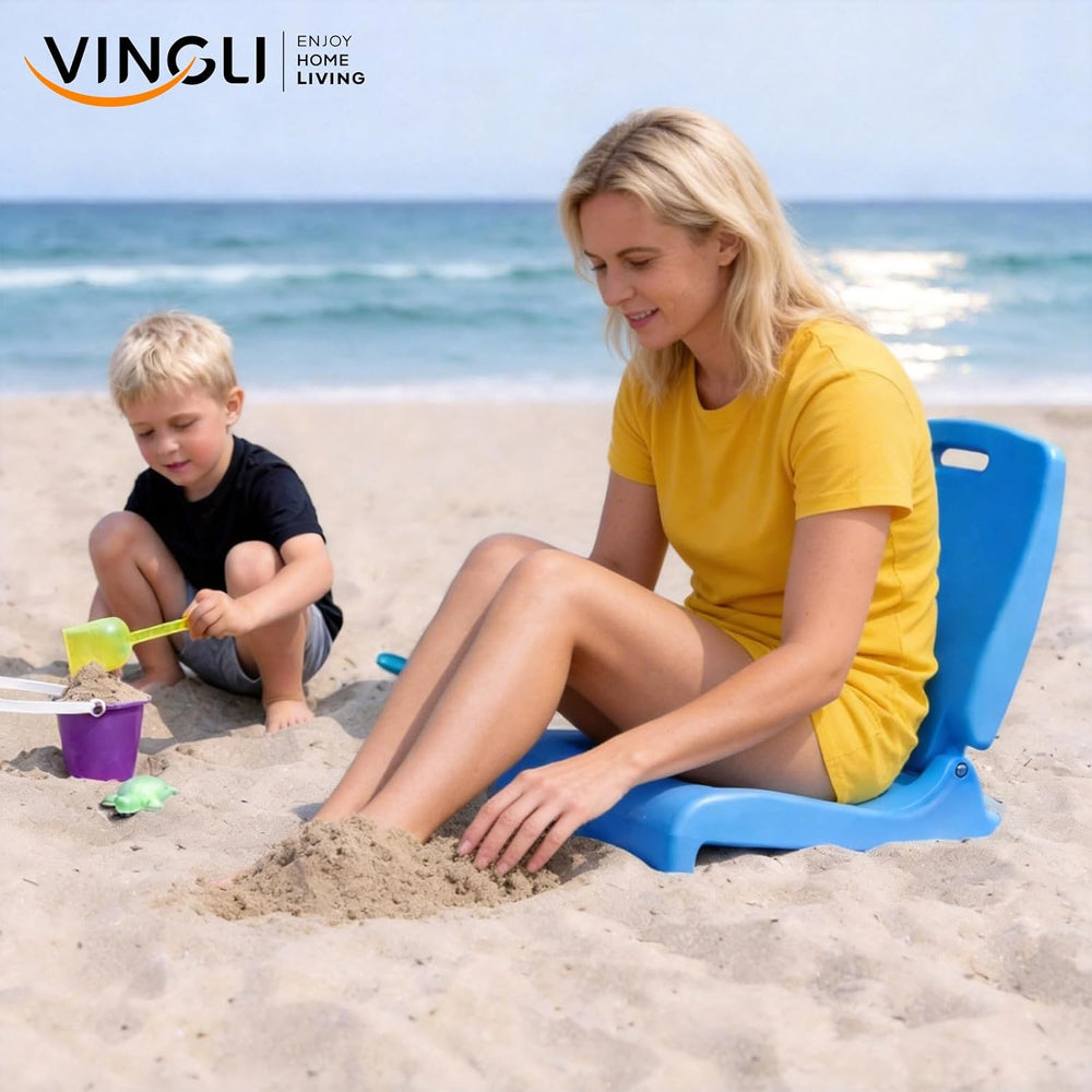 VINGLI Portable Pool Chair for Poolside, Lakeeze Swim Stool, Folding Flip Sea...