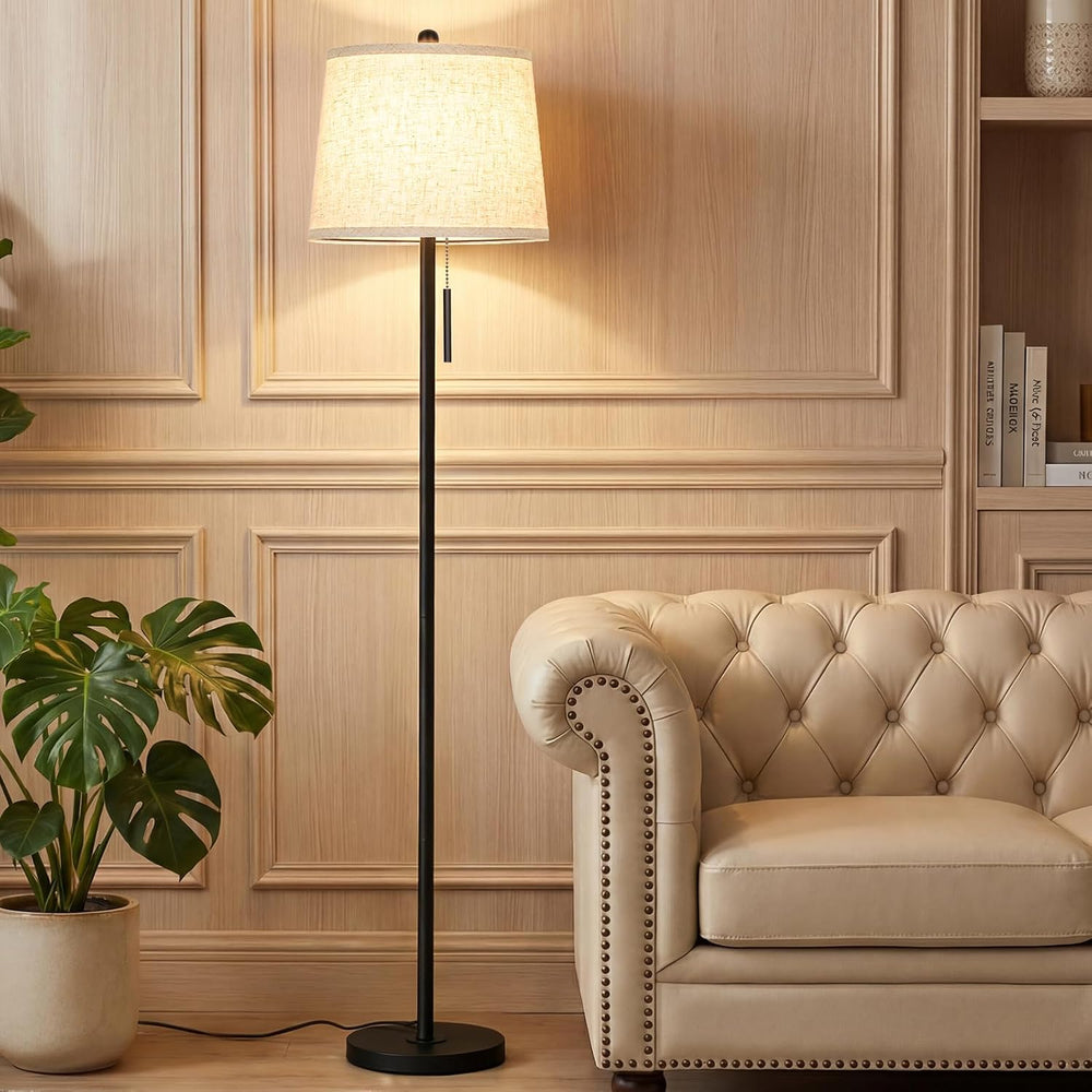 JUNNAI Modern Black Floor Lamp 63in for Living Room Bedroom Office
