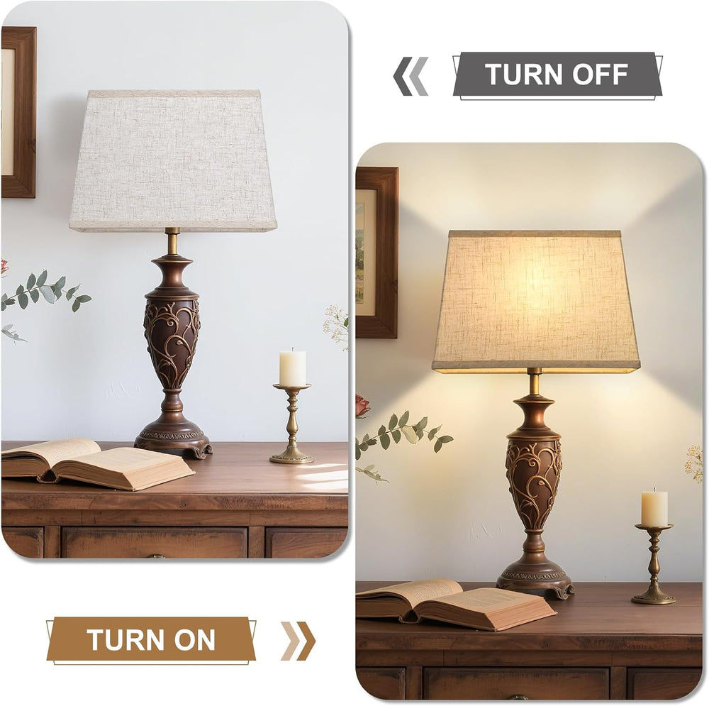 Rectangle Lamp Shades Set of 2, Top 7"x12.5", Bottom 9"x15&quo...