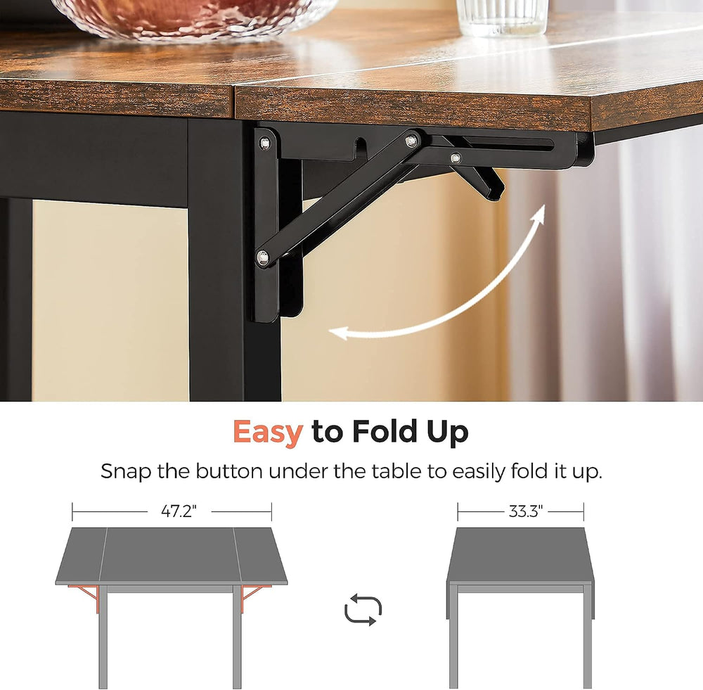 VASAGLE Folding Dining Table, Kitchen Table