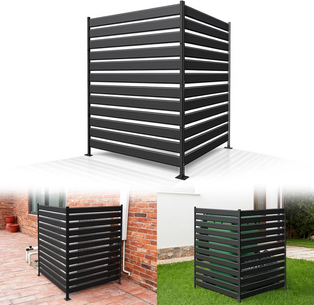 Privacy Fence Screen for AC & Trash, 48" H × 38" W(2P) Metal No...