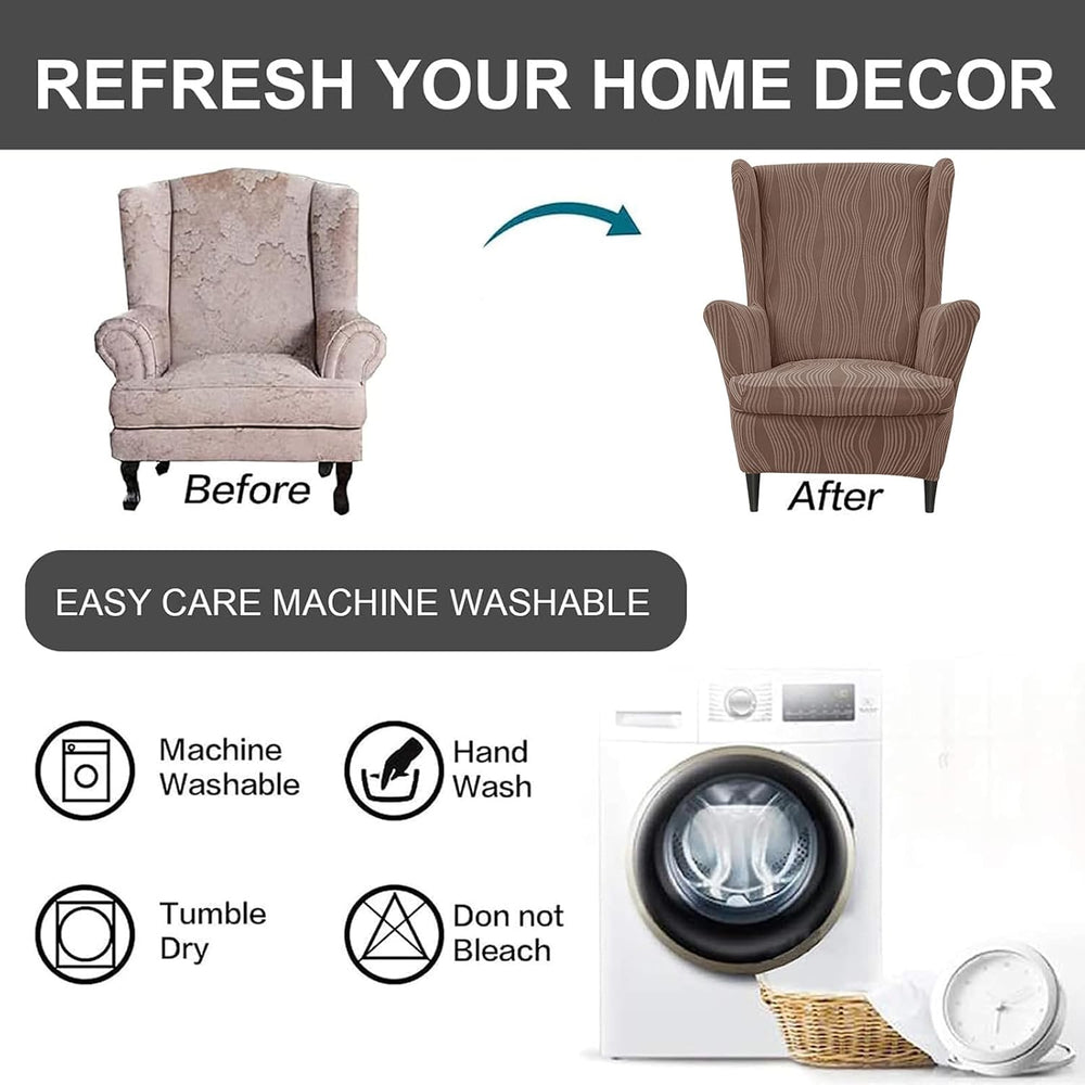 Eco-Ancheng Wingback Chair Covers Wing Armchair Slipcover Wing Chair Covers