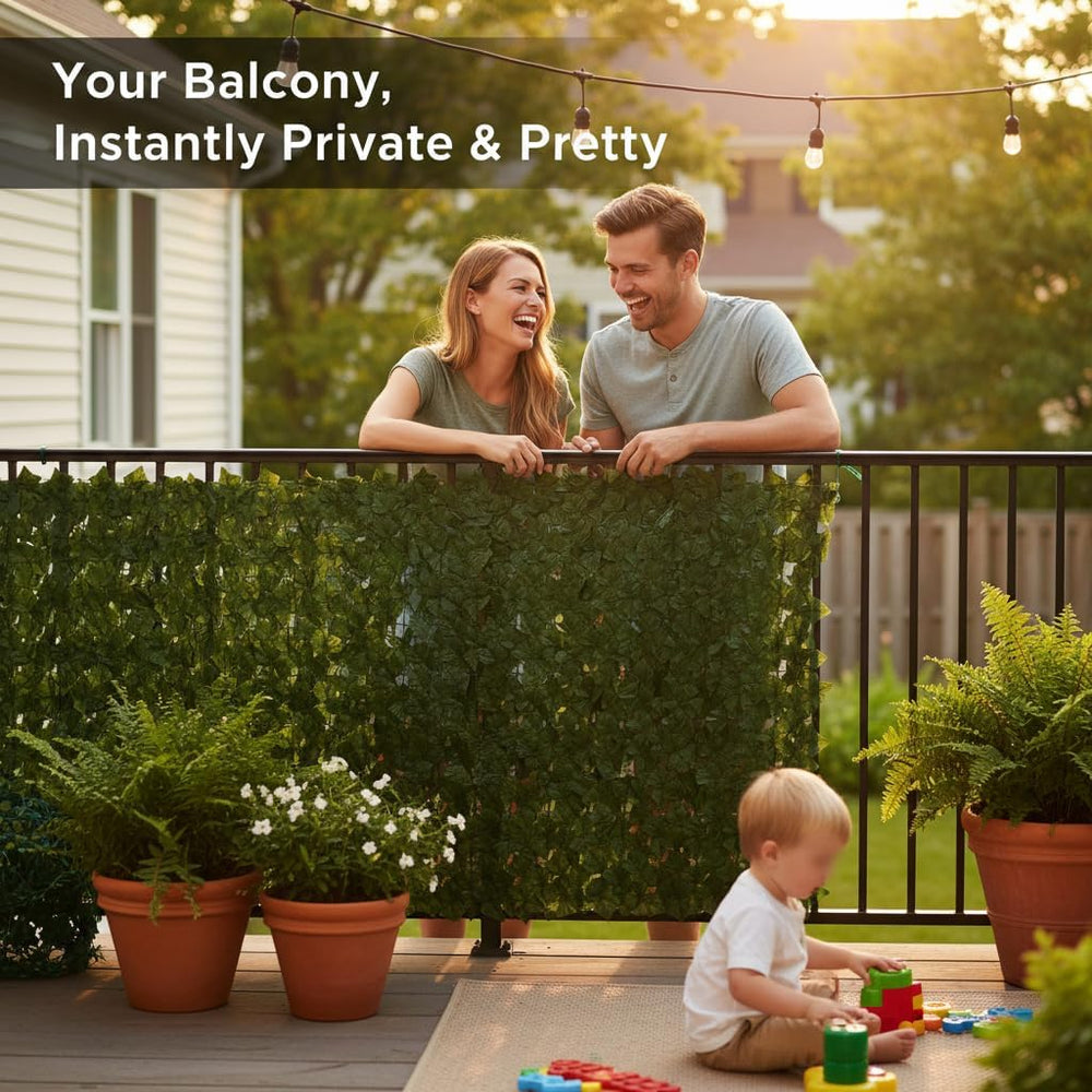 Artificial Ivy Privacy Fence Screen, 40x200in(54 Sqft) Anti-Ultraviolet Artif...