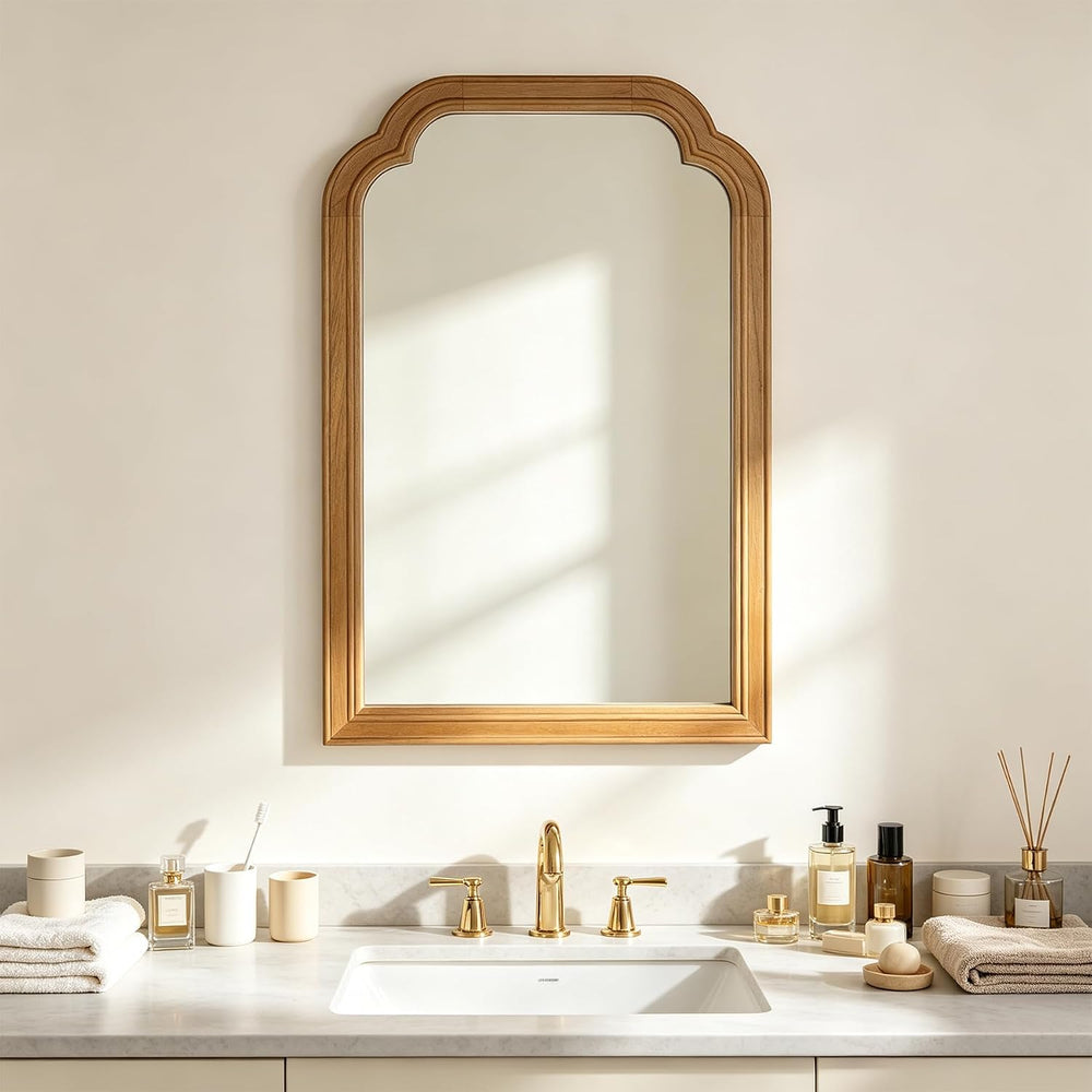 Bathroom Mirror for Over Sink, 30x20 Inch Wood Frame Decorative Wall Mirror