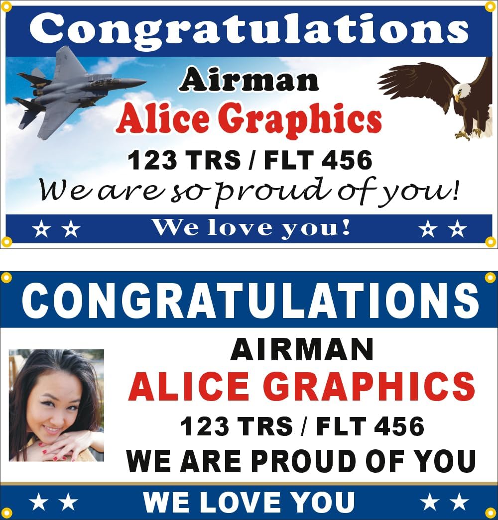 22" X 44" Custom Personalized US Air Force Basic Military Training ...