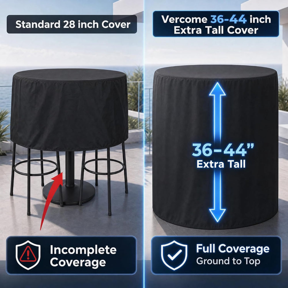 Extra-Large Tall Round Patio Cover, Bar Height, 84in Dia x 44in H