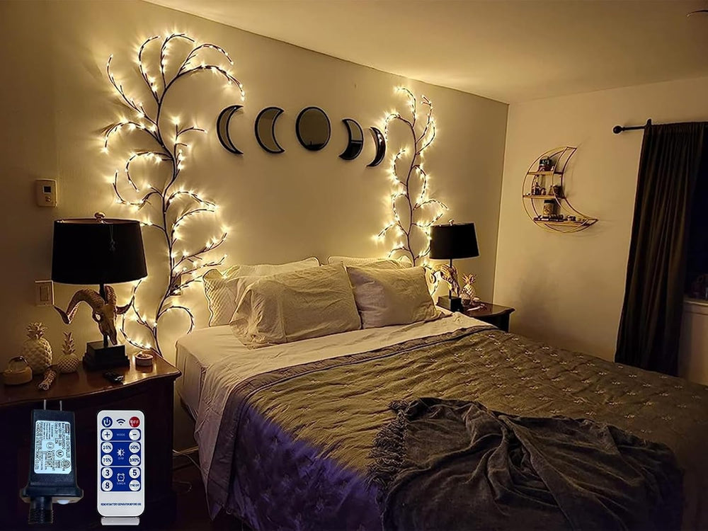 2PCS Enchanted Willow Vine Lights for Home Decor,Flexible DIY Lighted Branche...