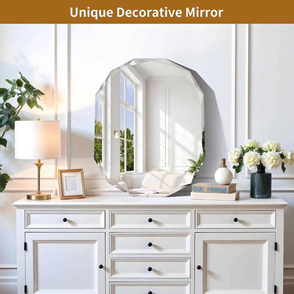 30x36 Inch Beveled Oval Bathroom Mirror