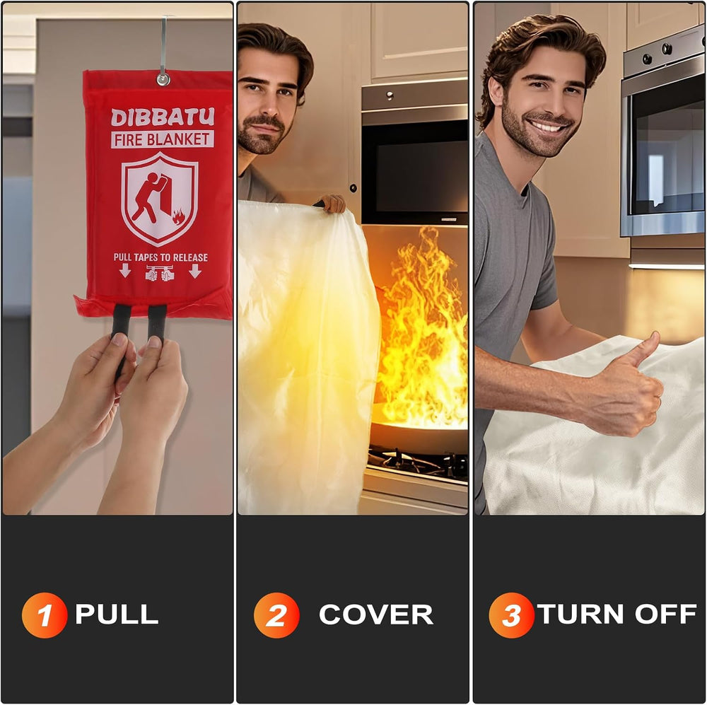 Fire Blanket for Home and Kitchen,Emergency for Small Fire,Reused,Easy Use