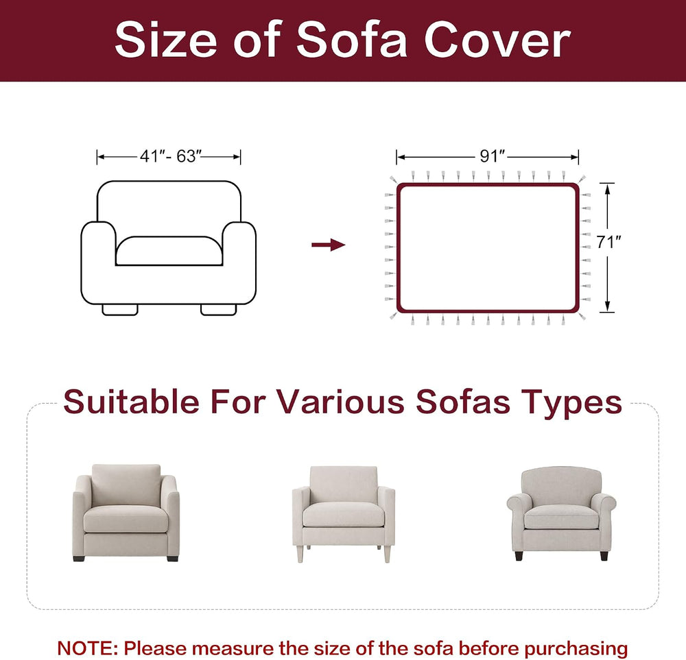 Loom and Mill Patchwork Arm Chair Sofa Slipcover, 71x91 Inches, Red&Gold