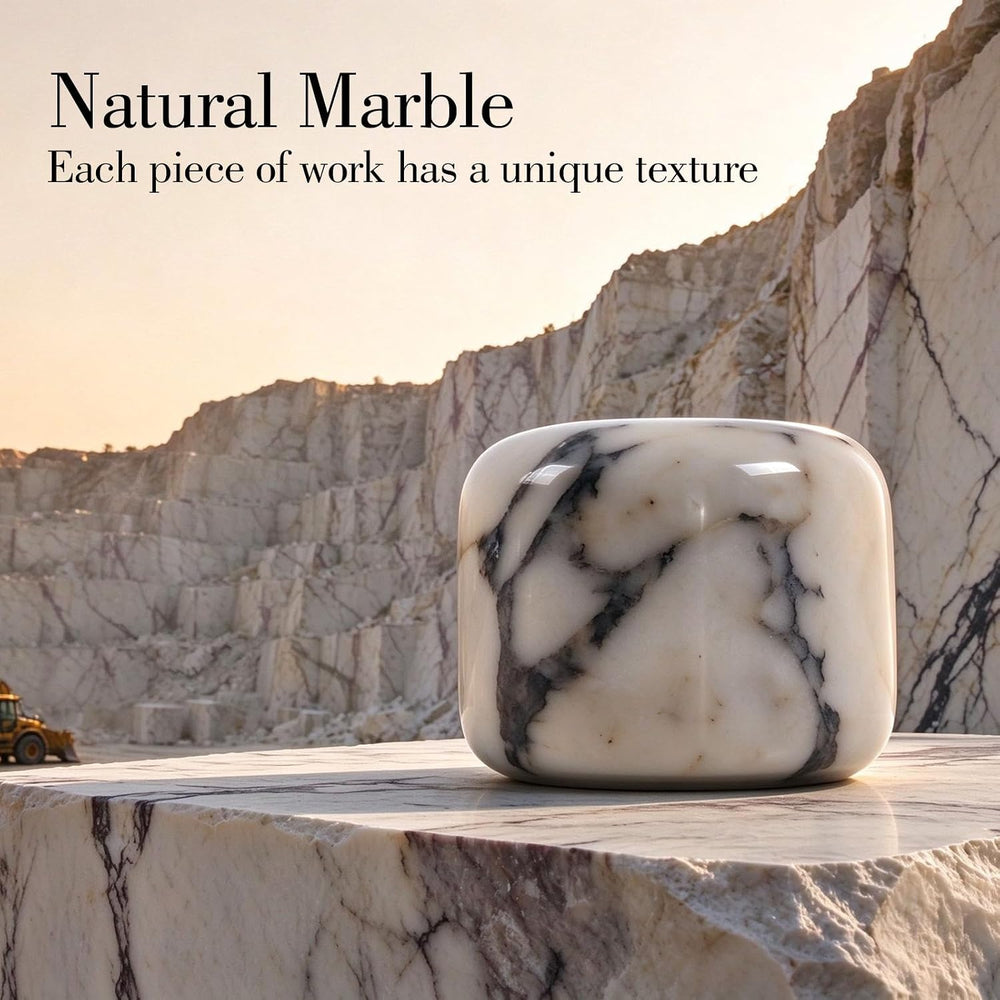 Black Marble Touch Table Lamp, Cordless Bedside Pat Dimmable Night Light