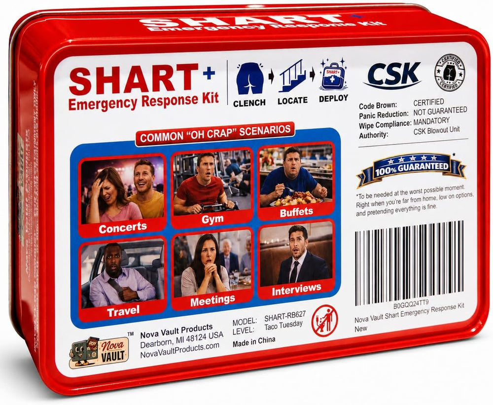 Sharting Survival Kit by Nova Vault – Funny Shart Emergency Gag Gift for Men,...