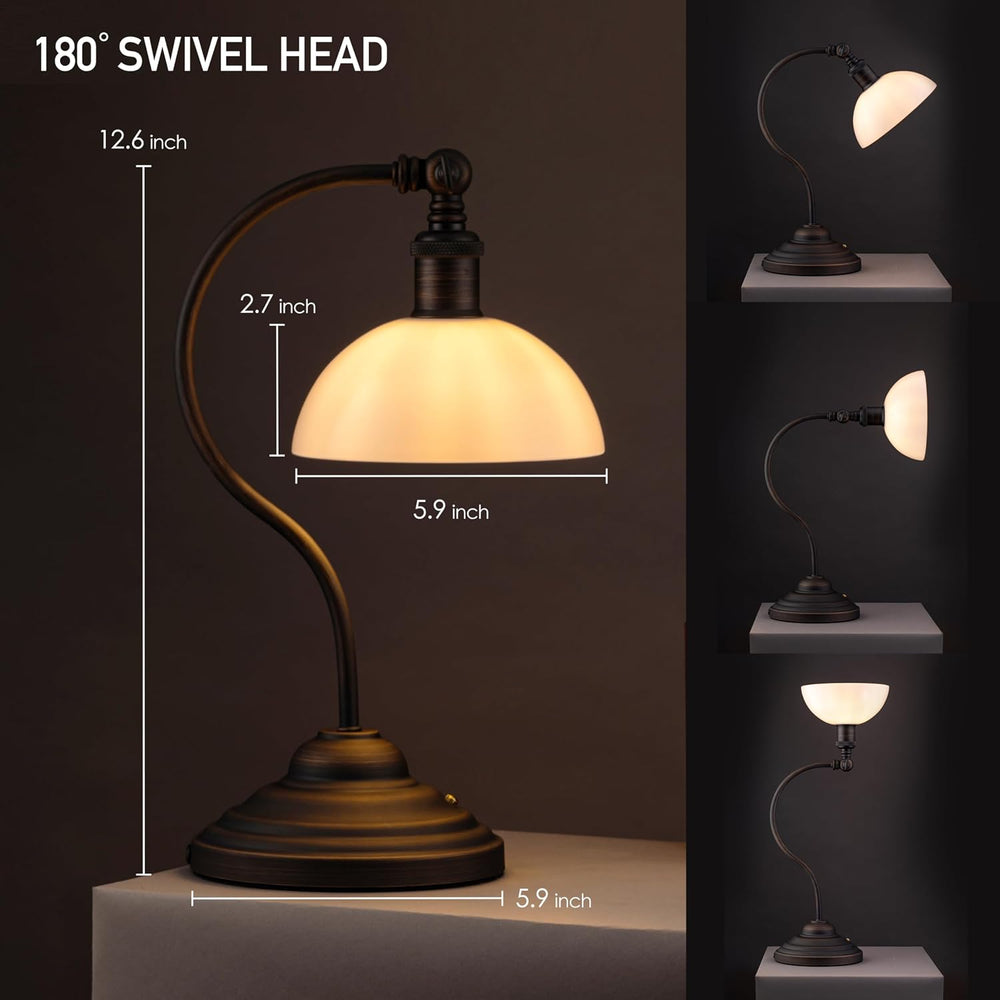 O'Bright Bankers - Cordless LED Table Lamp, Battery-Operated, Rechargeabl...