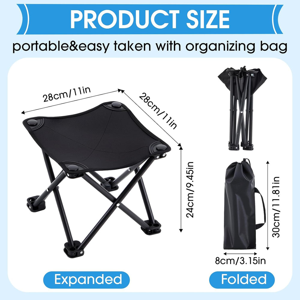 Ripeng 4 Pcs Portable Airplane Travel Foot Rest, Folding Camping Stool, Under...