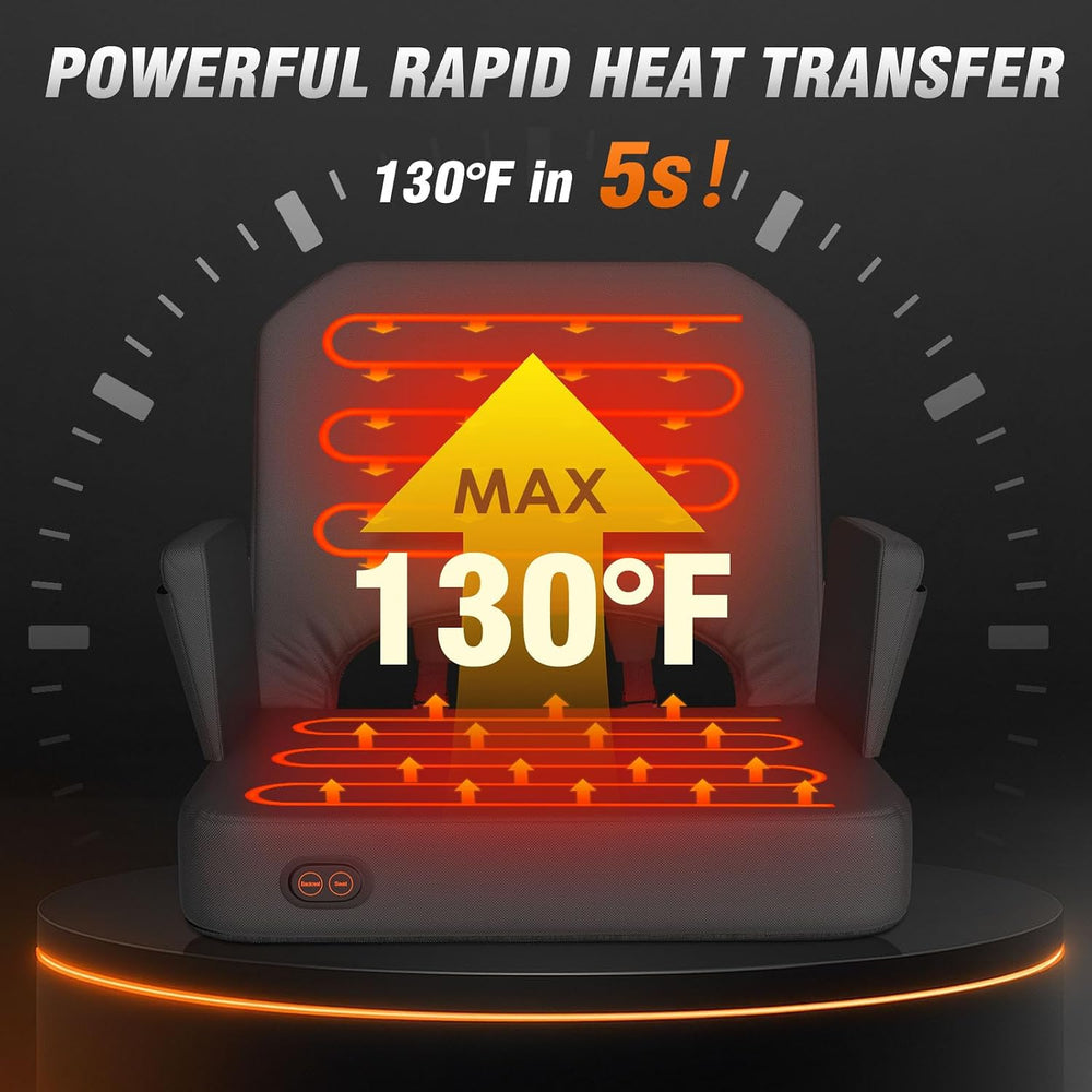 HOPERAN Heated Stadium Seats for Bleachers, Dual Control, Foldable Armrests