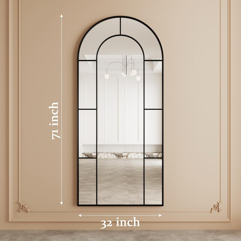 AUYHM 32"x71" Floor Mirror,Standing Mirror Full Length,Large Arched...