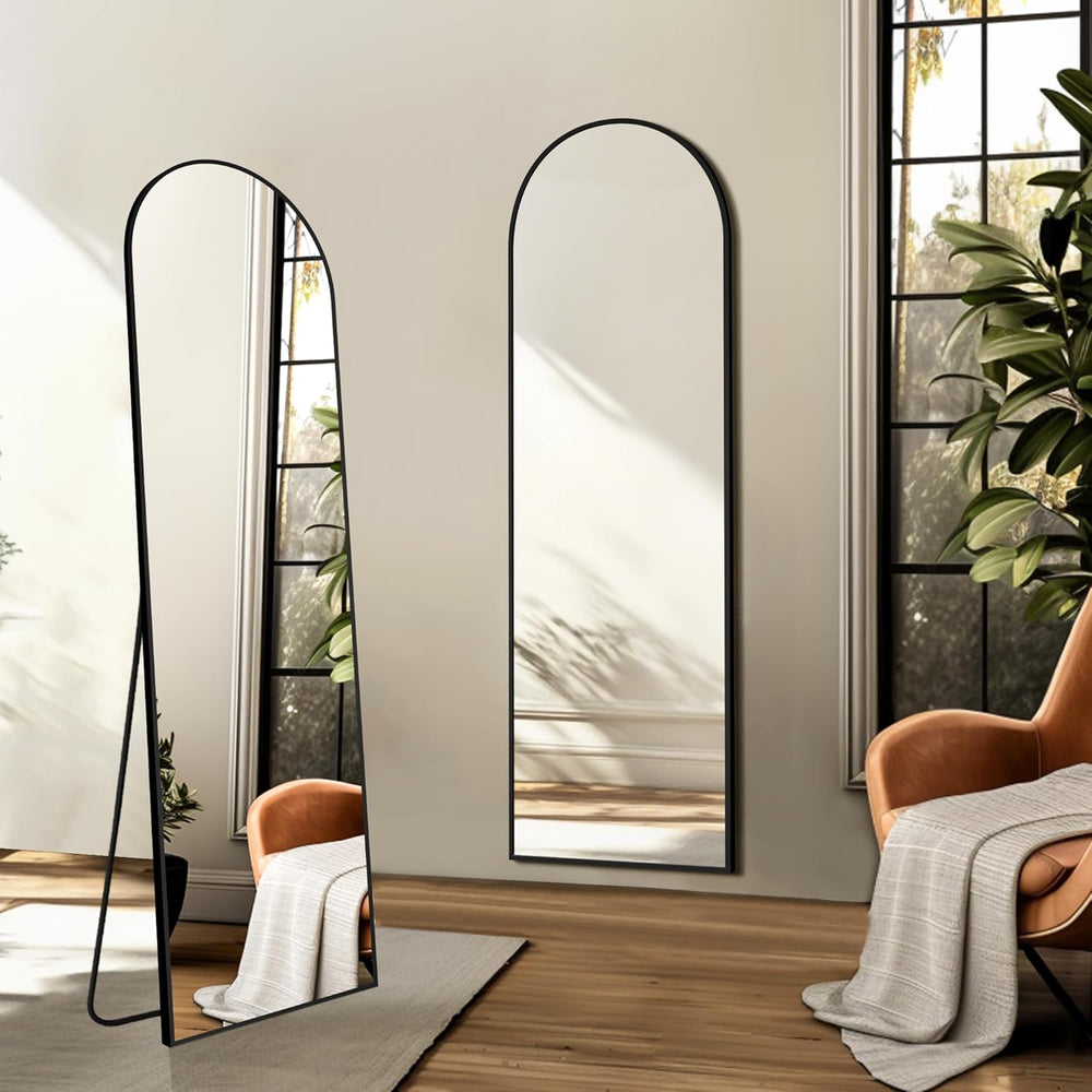 Arched Full Length Mirror, 56"x15" Standing Body Mirror for Wall, B...