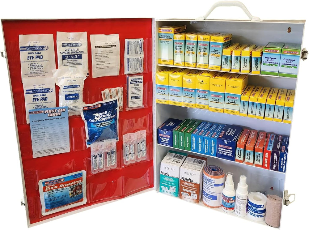 Rapid Care First Aid 864-09-1F 4 Shelf ANSI/OSHA Compliant All Purpose First ...