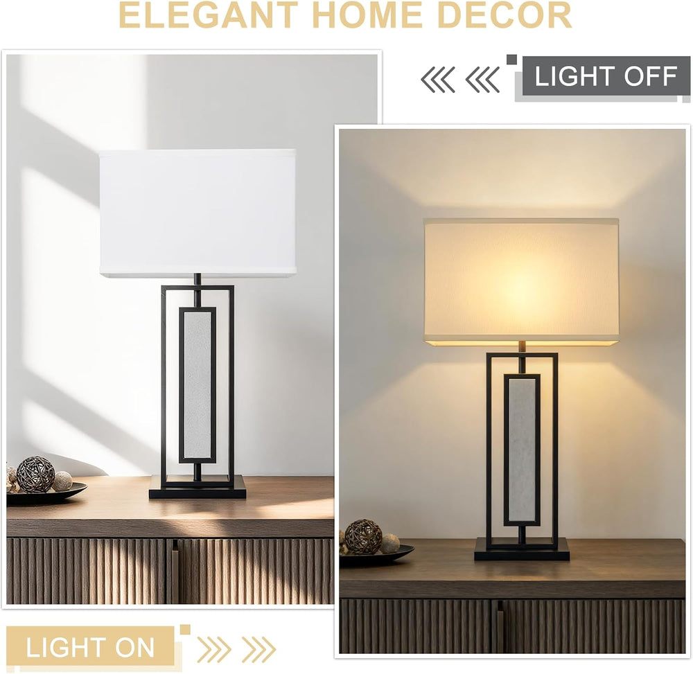 Rectangular Lamp Shades Set of 2, 16"L x 8"W x 10"H, Large Rec...