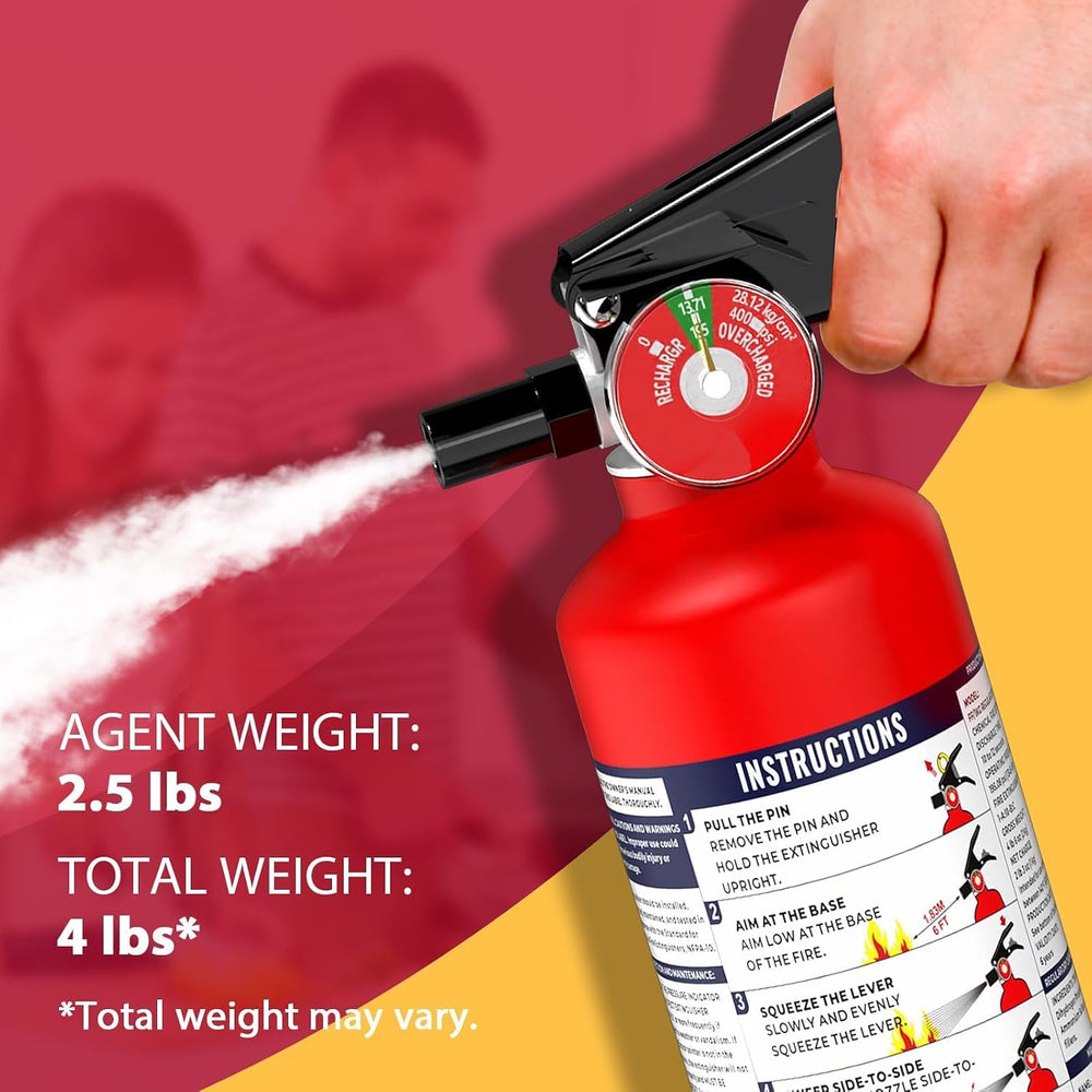 Ougist Signature ABC Fire Extinguisher for Home, 2.5 lb