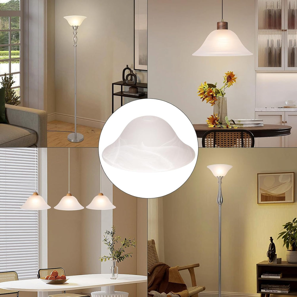 Glass Lamp Shade Replacement for Torchiere Floor Lamps, Lamp Shade for Floor ...