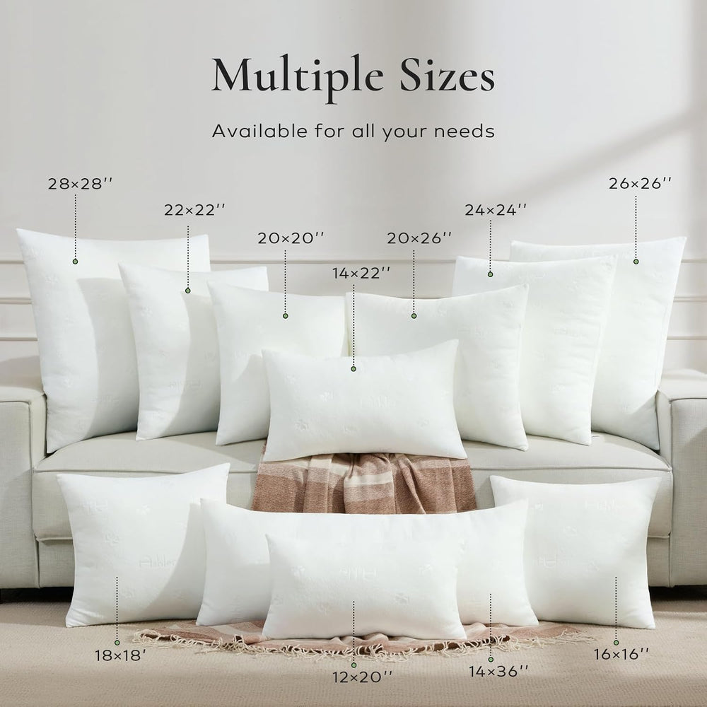 Ashler Throw Pillows Insert 20x20, Pack of 4