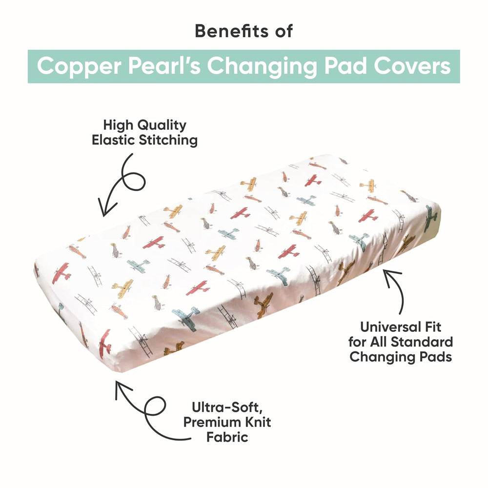 Copper Pearl Premium Knit Changing Pad Cover Soft, Stylish, and Universal Fit...