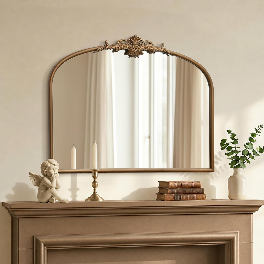 Besdomus Antique Gold Wall Mirror: 32"x24" French Brass Decorative ...