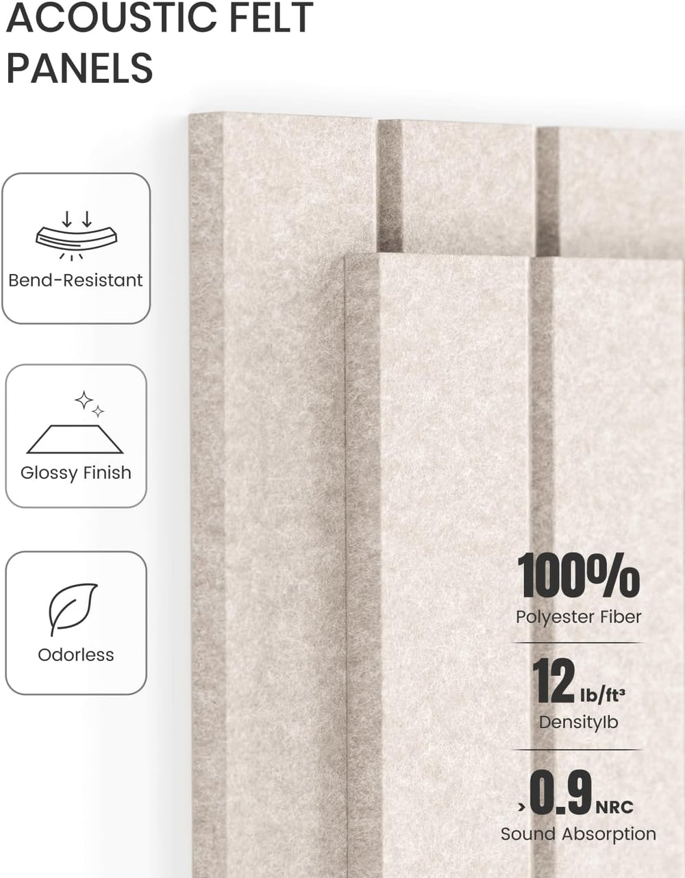 Fluxynara Felt Bulletin Board & Cork Board Alternative 48'' x 36&...