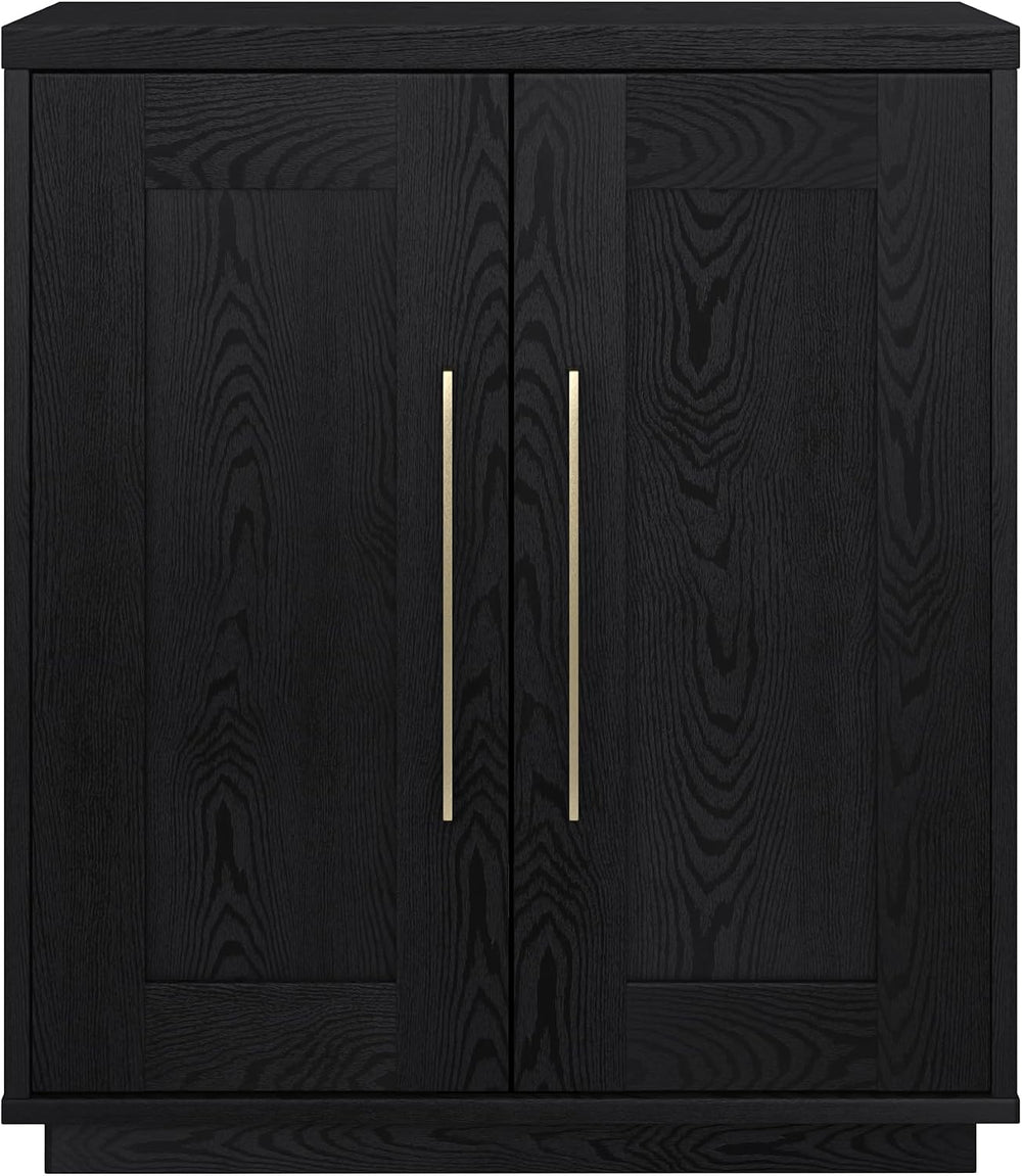 Henn&Hart 28" Accent Cabinet, Sideboard Buffet, Natural Black