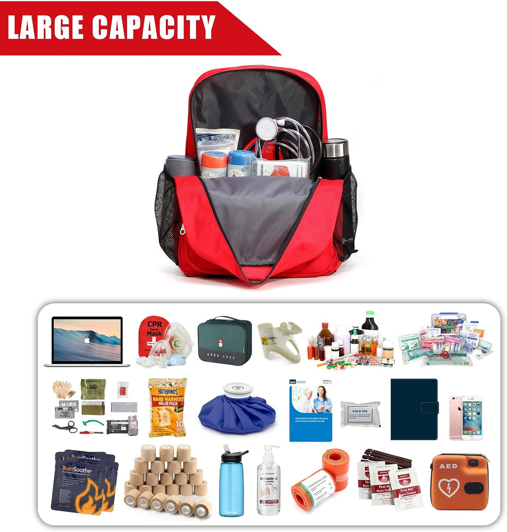 Gatycallaty First Aid Backpack Emergency Medical Empty Waterproof Survival Fi...
