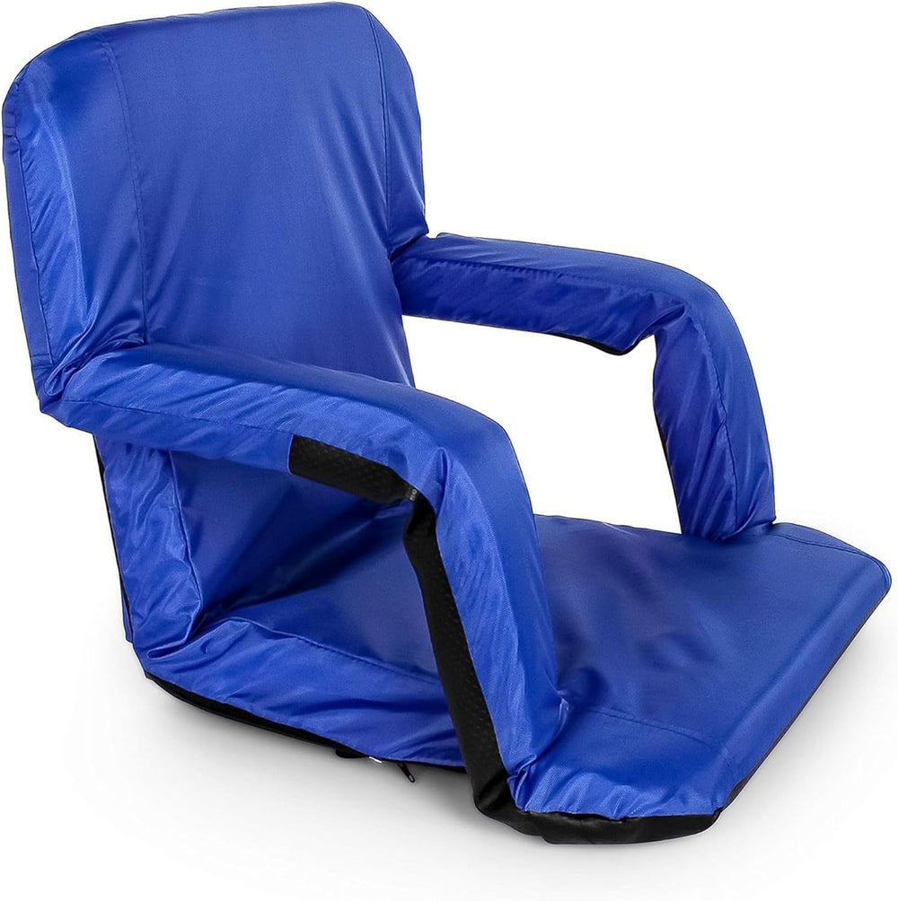 Camco Portable Reclining Stadium Seat, 16 x 20 In, Blue, 53095