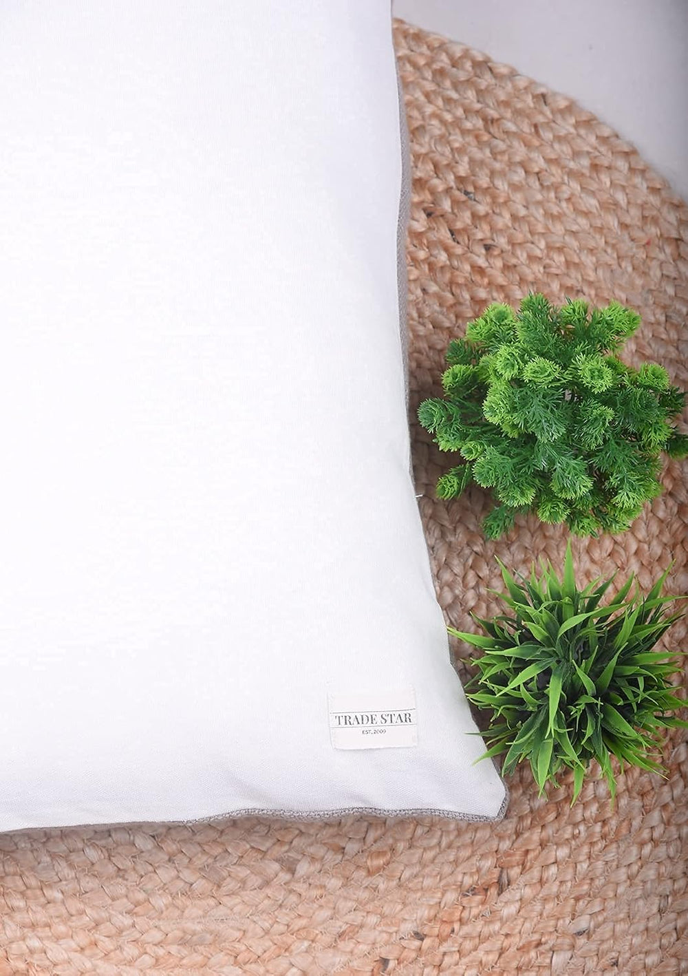 Trade Star 100% Cotton Lumbar Pillow Cover Handloomed Pillow Shams Rustic Bac...