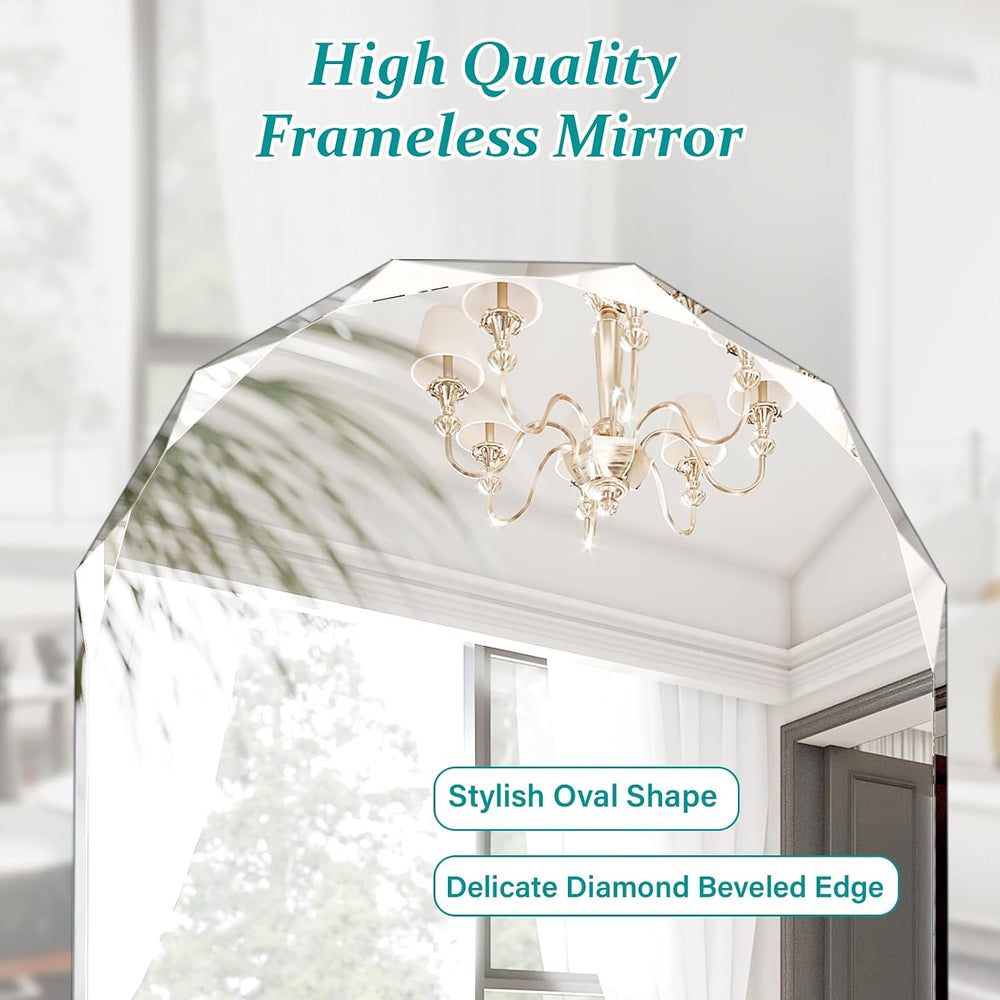 Pregaspor Single Beveled Edge Bathroom Vanity Mirror, 23.6" x 35.4"...