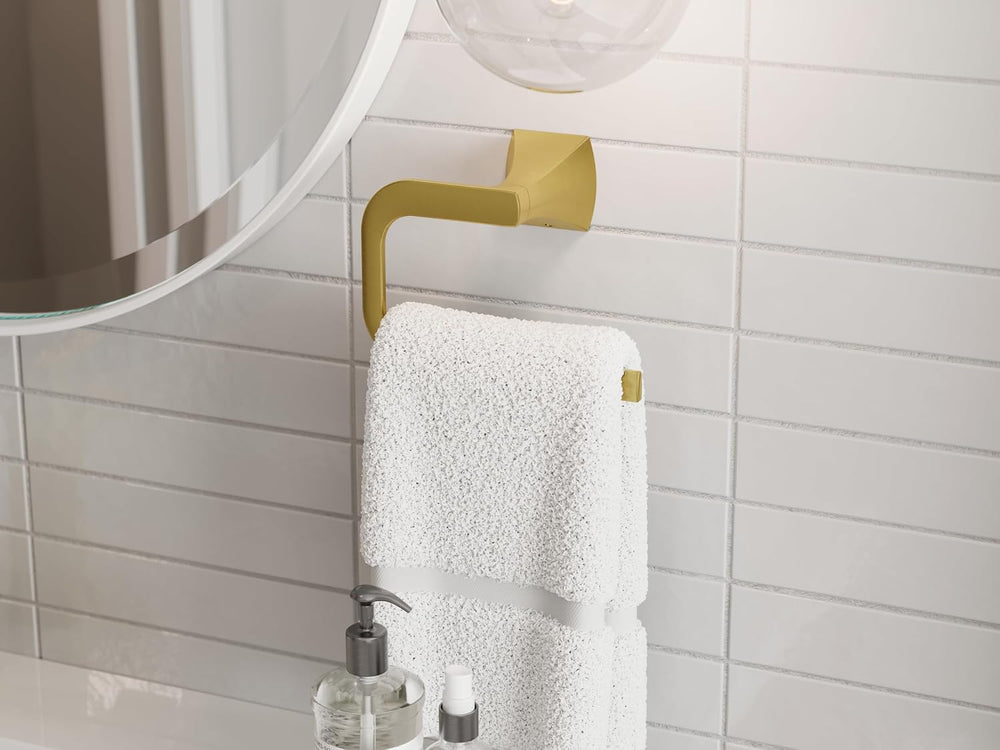 Pfister Bruxie 3-Piece Bathroom Hardware Set with Towel Bar, Towel Ring, and ...