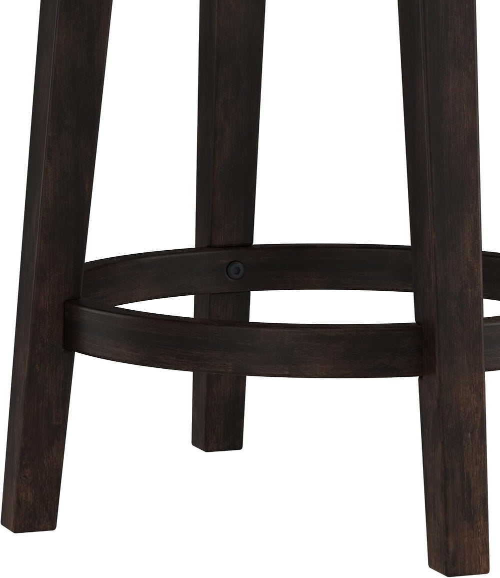 Hillsdale Benard Backless Swivel Counter Stool Height, Brown