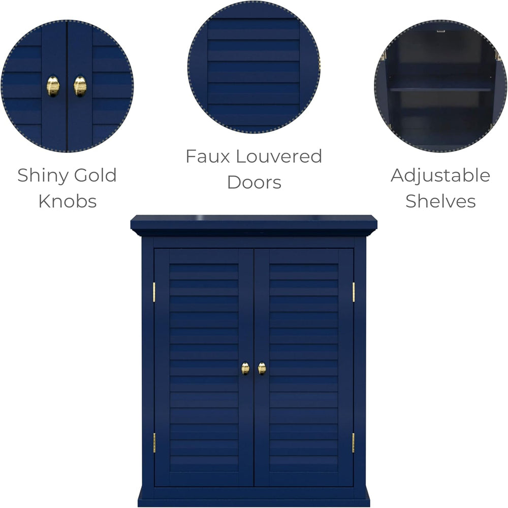 Teamson Home Glancy Wall Cabinet, Navy Blue