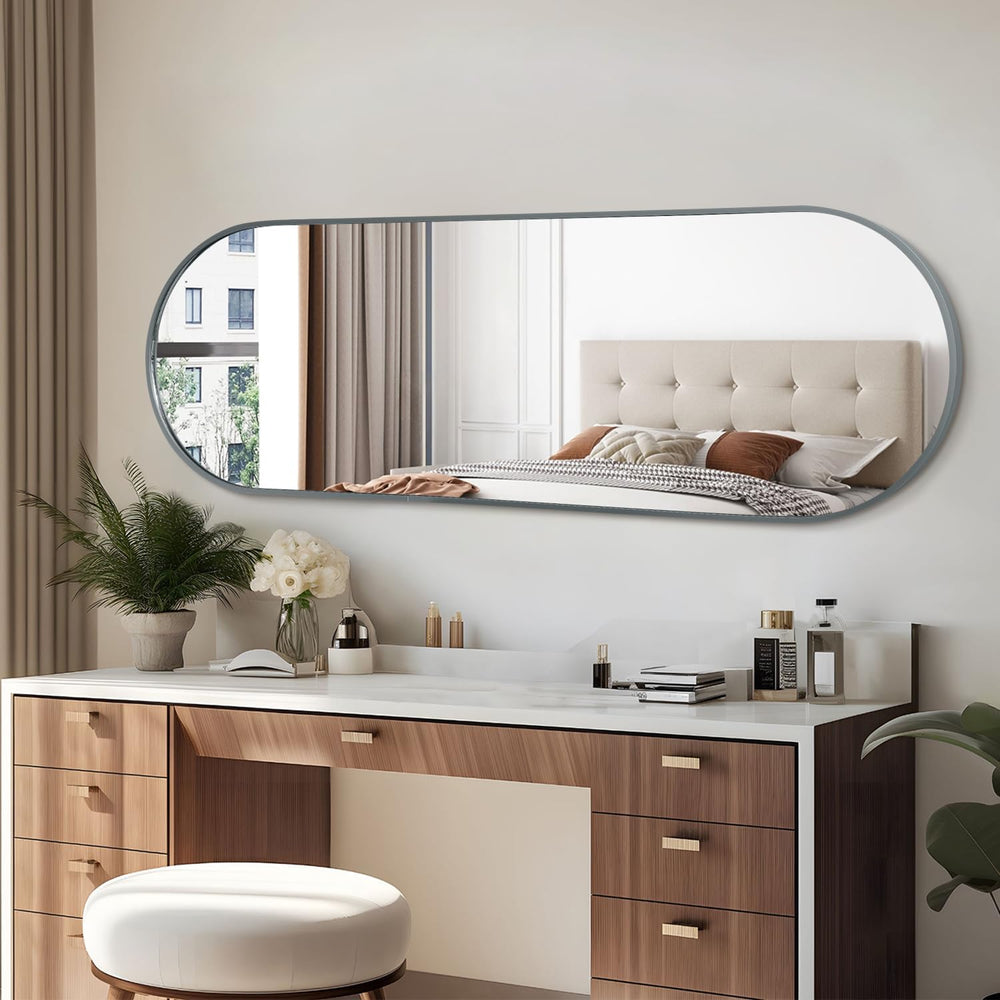 Bathroom Wall Mirror Full Length Metal Aluminum Framed Floor Mirror 48"x...