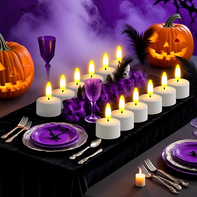 HL Rechargeable LED Tea Lights with USB Charging Base & Remote Timer - Ba...