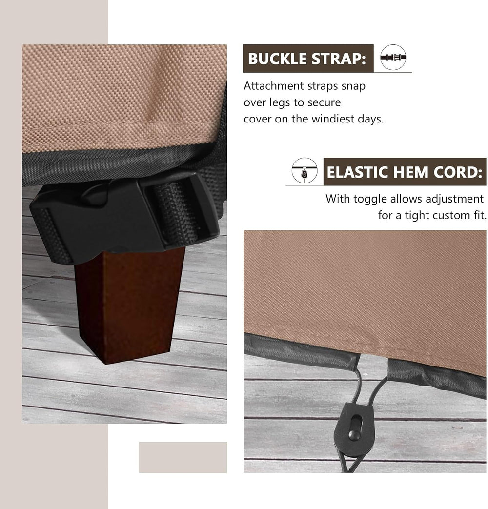 ULTCOVER Waterproof Patio Coffee Table Cover 42L x 24W x 18H in