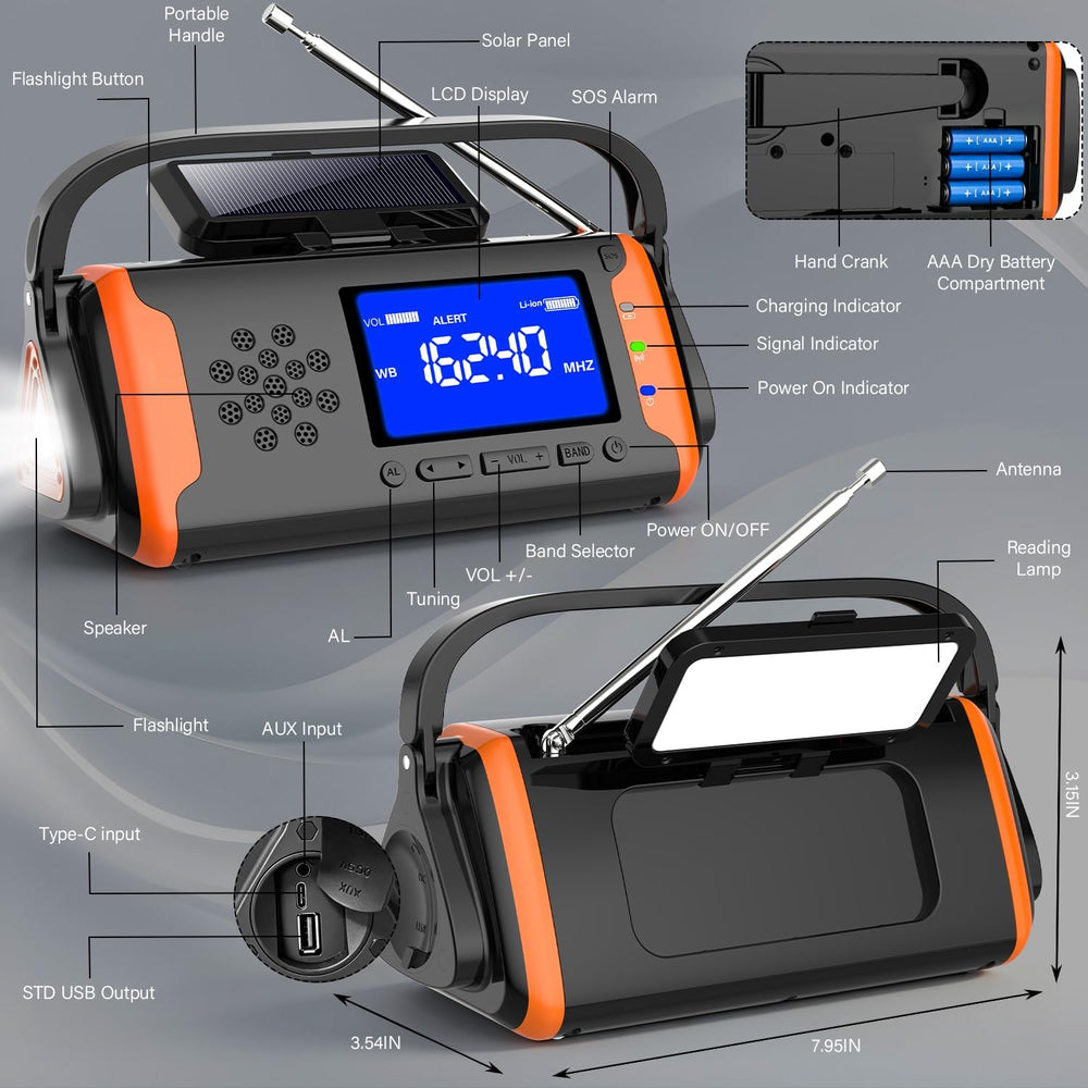 NOAA Weather Alert Radio Digital Display, Emergency Radio, Better Reception