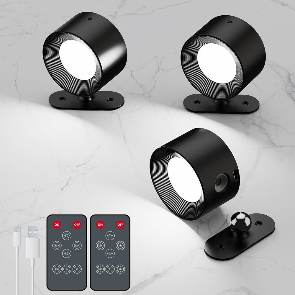AKSDA Rechargeable Wall Sconce with Remote, Magnetic Wall Light for Bedroom