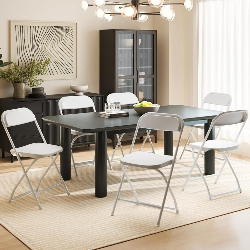 DUMOS Plastic Folding Chairs Sets of 20, Portable Chairs, Home Office