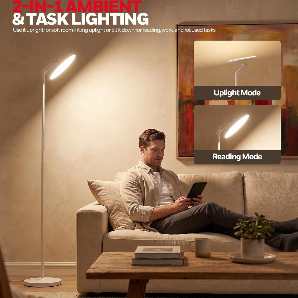 Honeywell LED Floor Lamp 3000LM Full-Spectrum Torchiere Reading RGB Remote