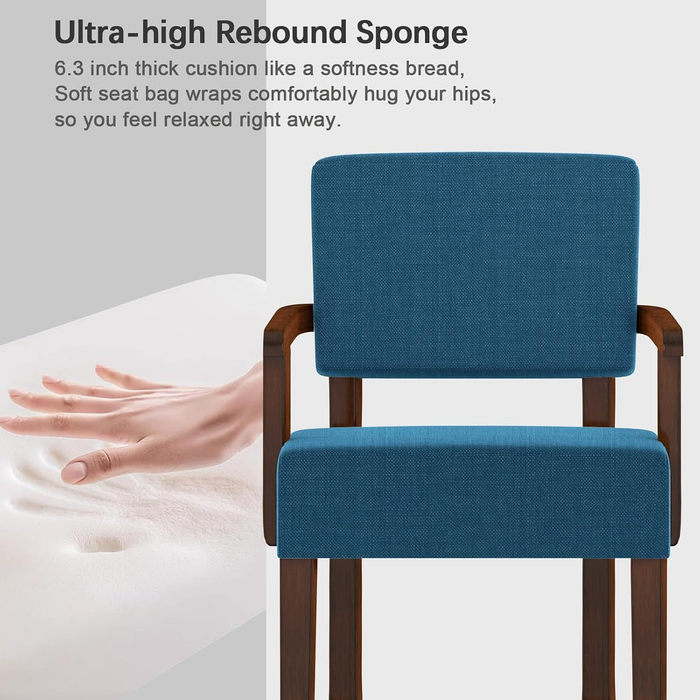 FAGAGA Accent Chair with Solid Wood Frame,Arm Chairs with Soft Seat