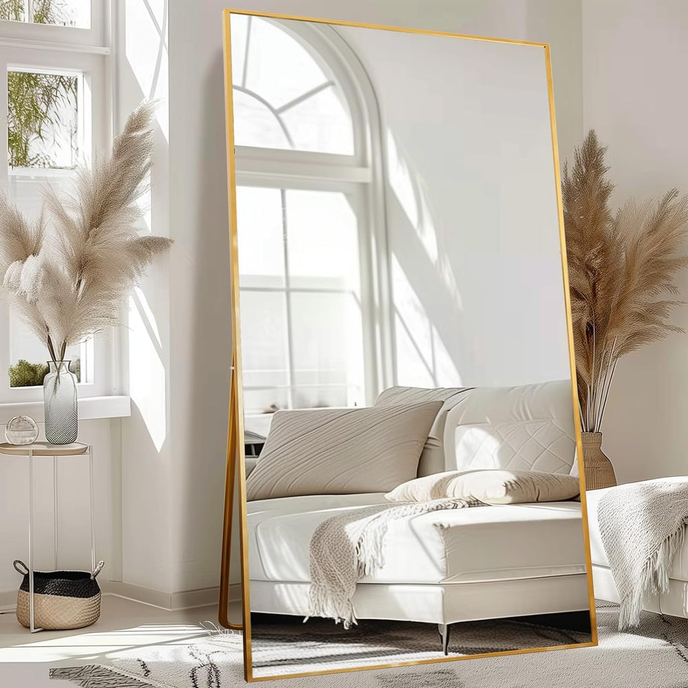 LFT HUIMEI2Y 76"x34" Full Length Mirror, Gold Floor Mirror