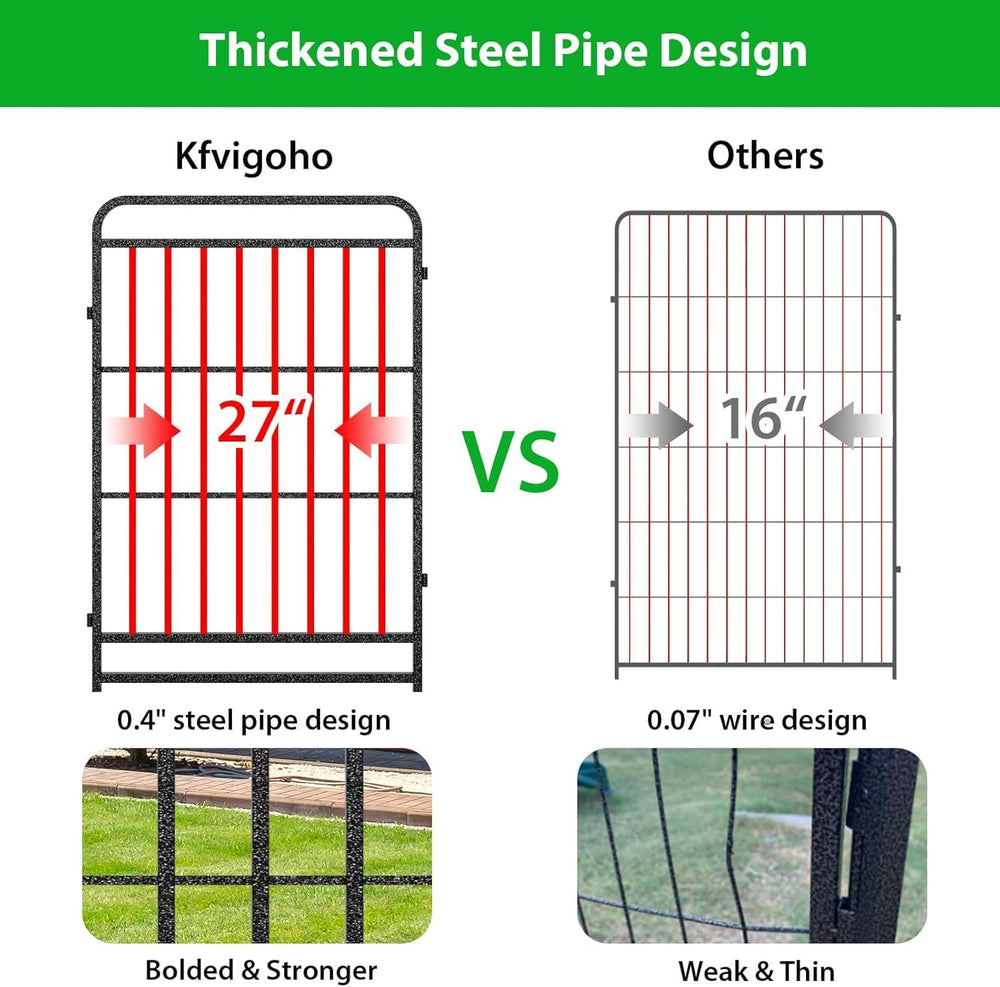 Kfvigoho Garden Fencing 72 ft(L) X 47 in(H) Decorative No Dig Garden Fence fo...