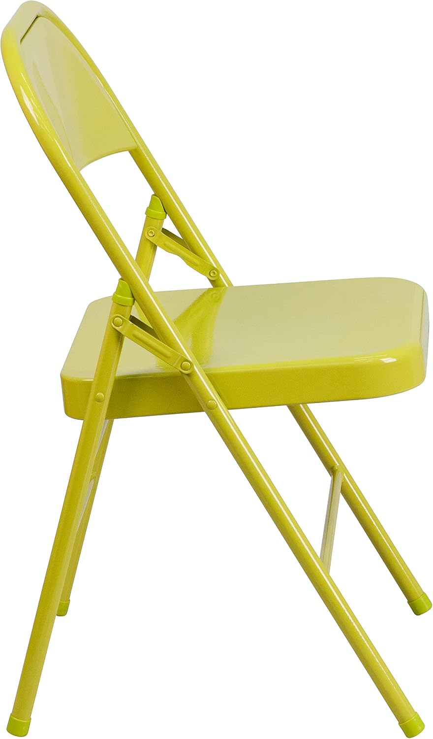 EMMA + OLIVER Triple Braced Metal Folding Chair, 2-Pack